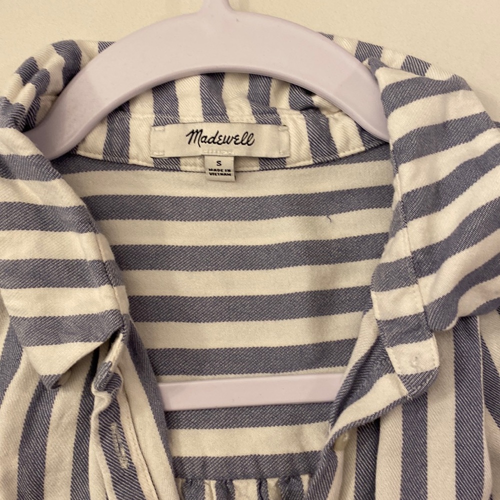 Madewell stripe button down shirt size small